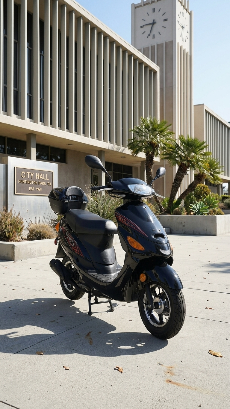 50cc scooter at Huntington Park City Hall
