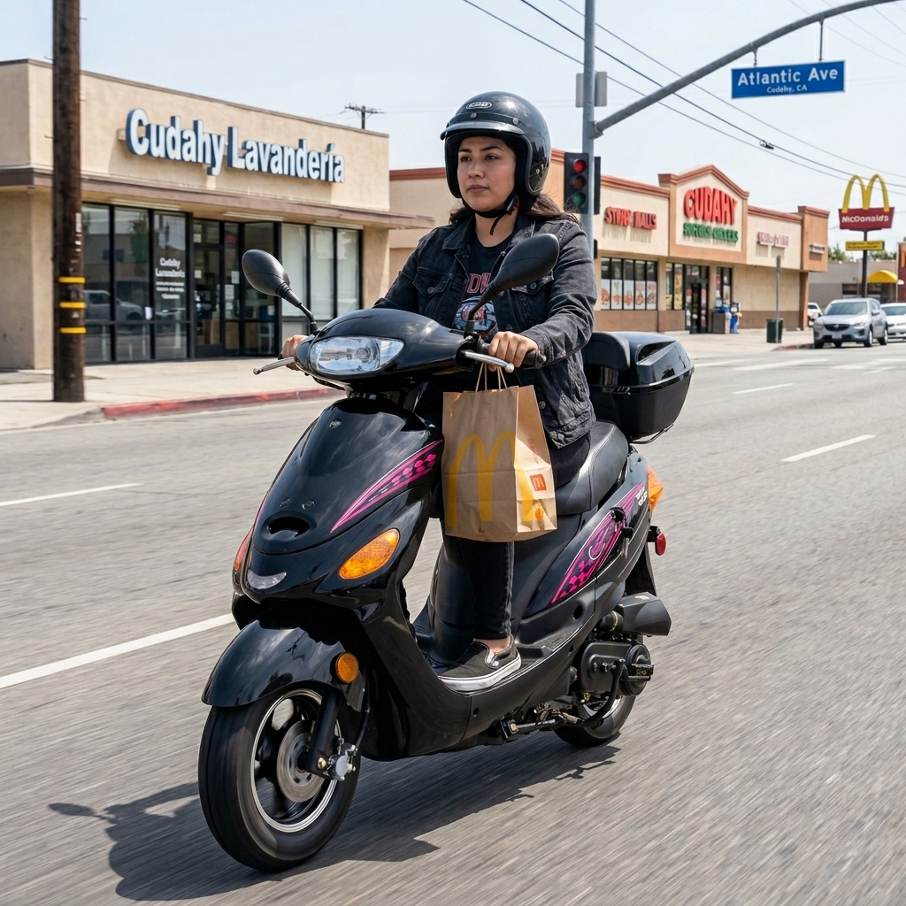 50cc scooter on Atlantic Ave Cudahy