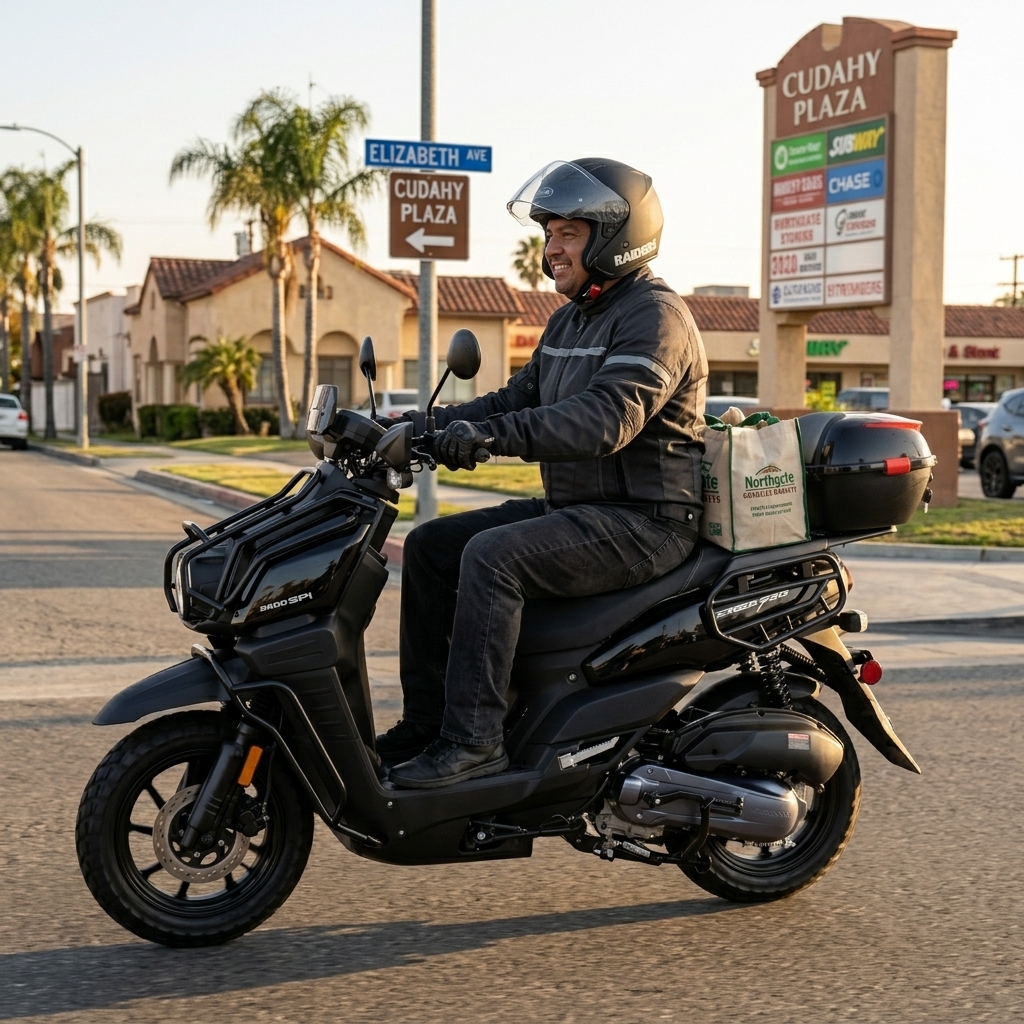 Tank 200 scooter at Cudahy Plaza on Elizabeth Ave — FE Motorsports