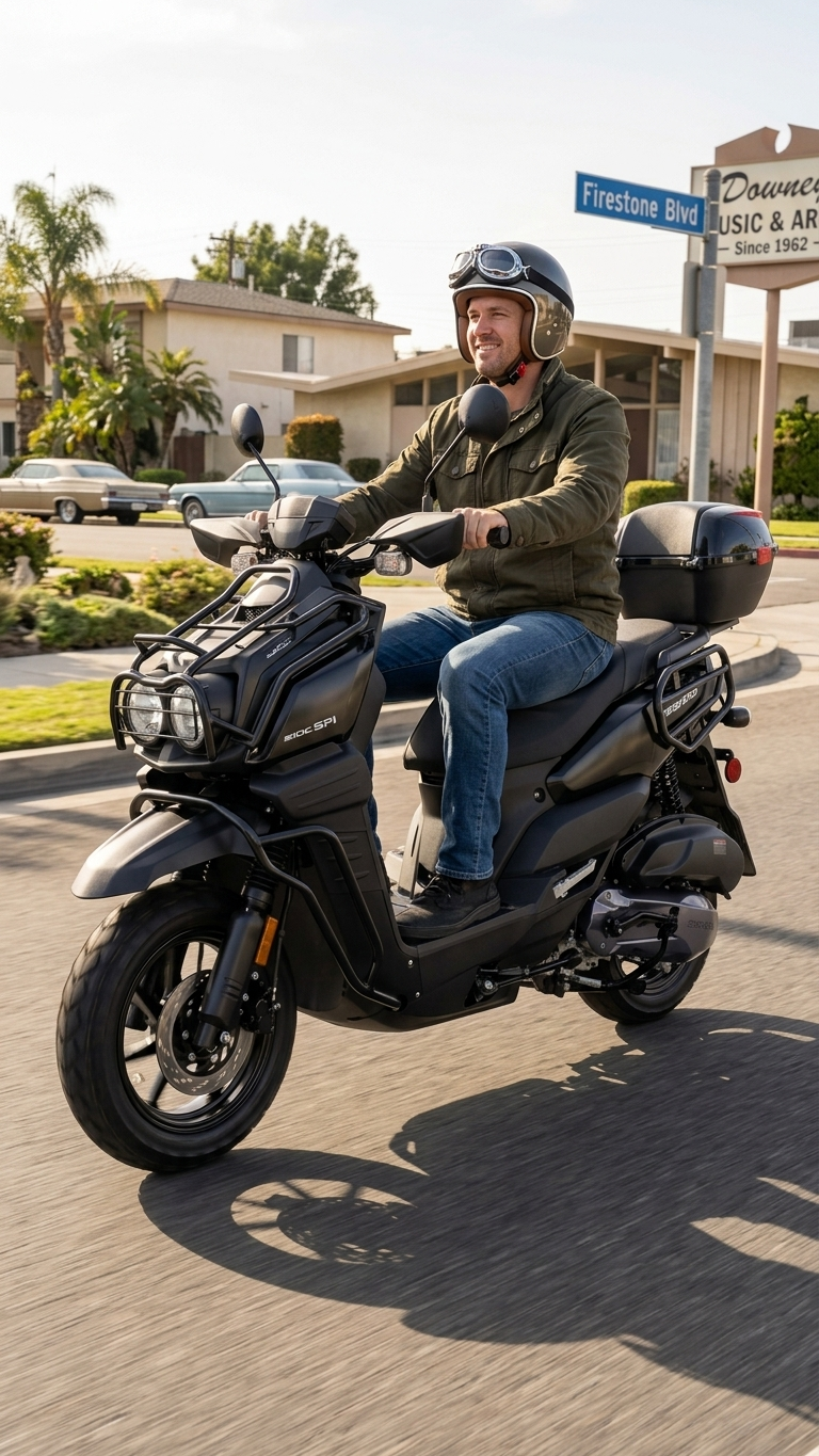Scooter Tank 200 manejando por Firestone Blvd Downey CA — FE Motorsports