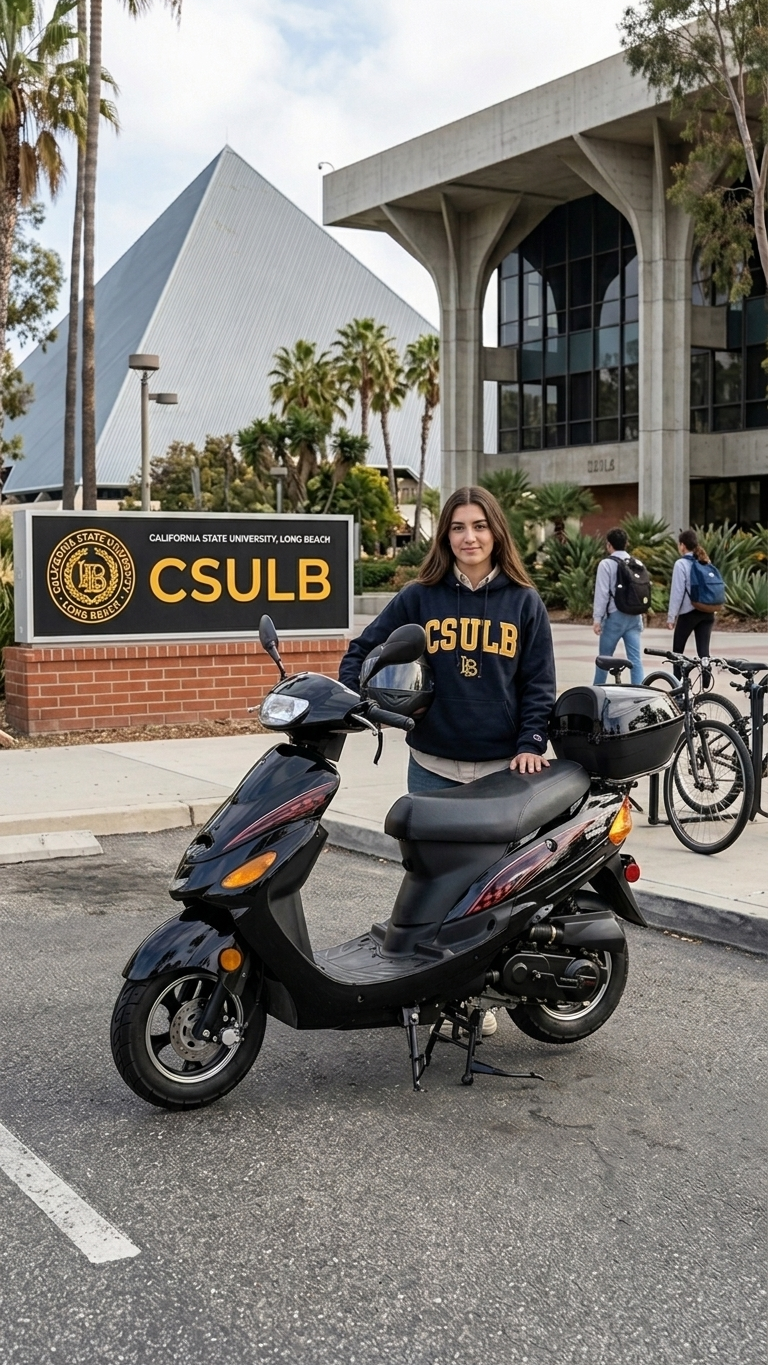 50cc scooter near Cal State Long Beach