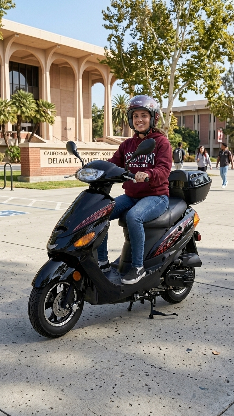 50cc scooter near Cal State Northridge