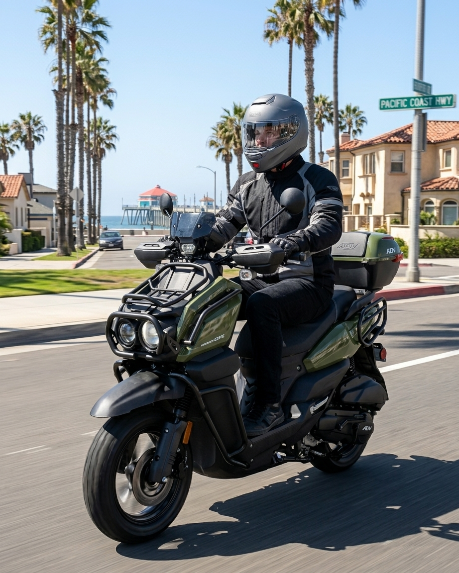 Green Tank 200 scooter Huntington Beach