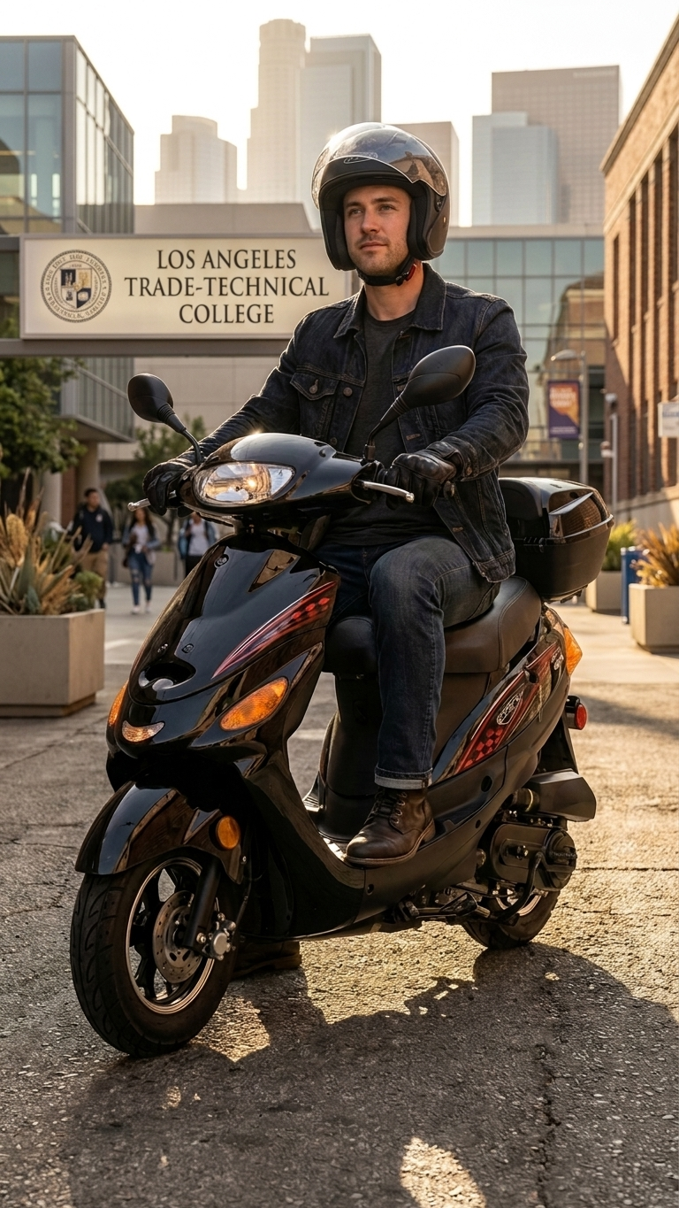 50cc scooter for LATTC students near Washington Blvd downtown LA 90015