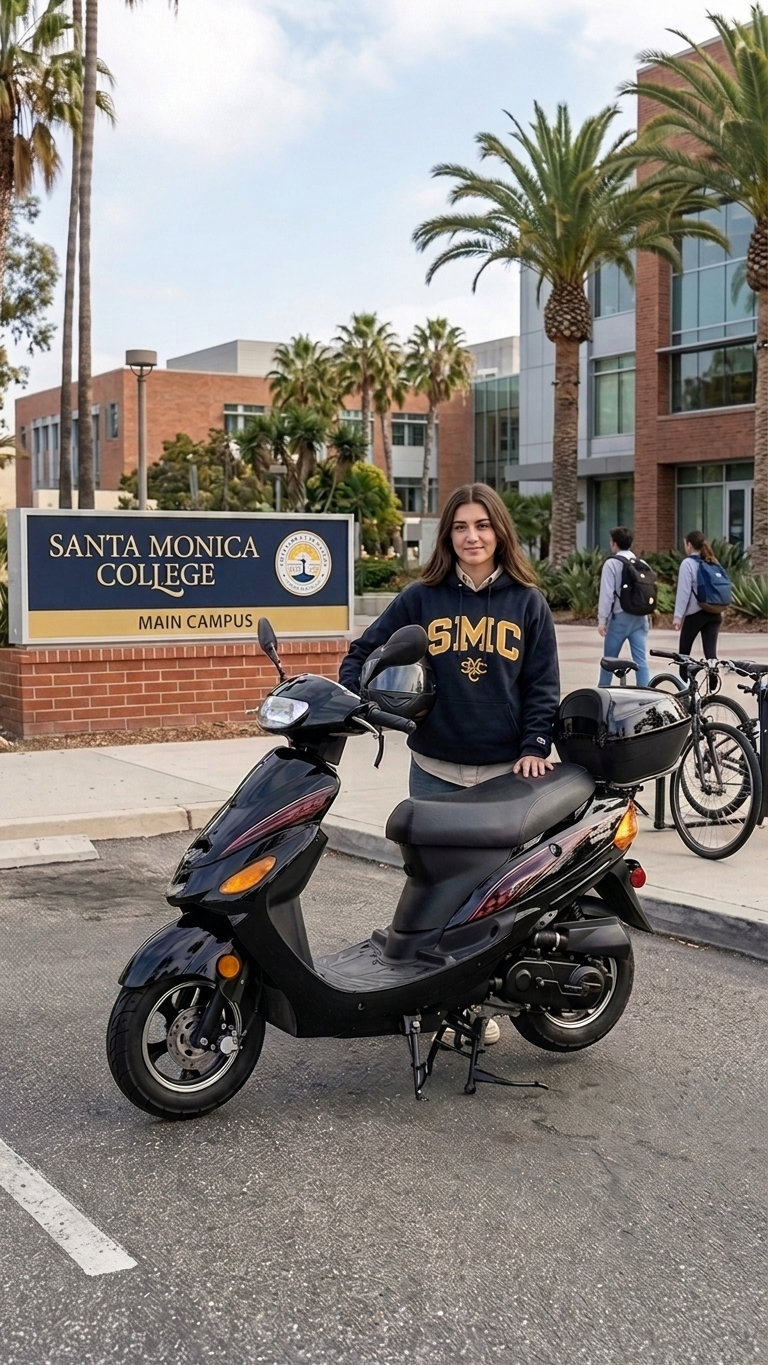 50cc scooter for SMC students near Santa Monica College West LA 90405