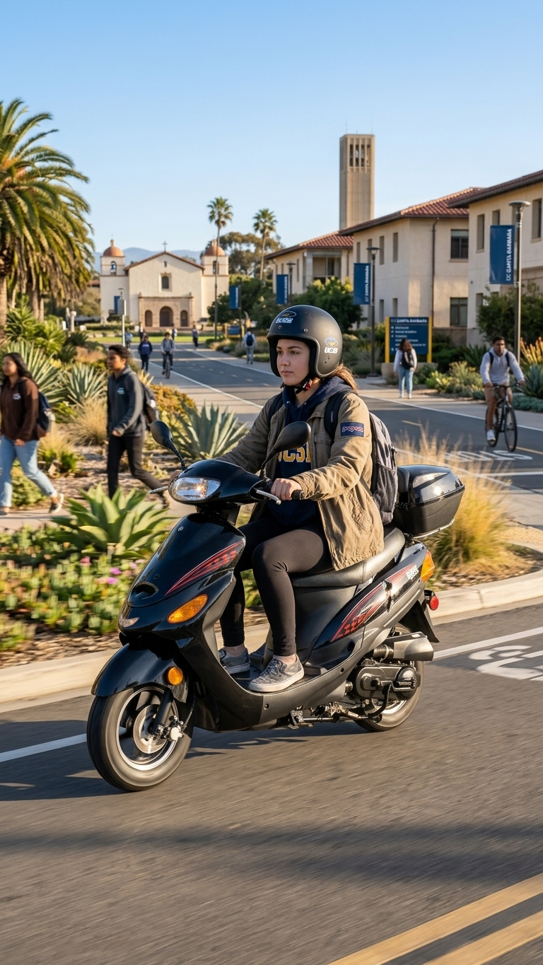 50cc scooter near UC Santa Barbara