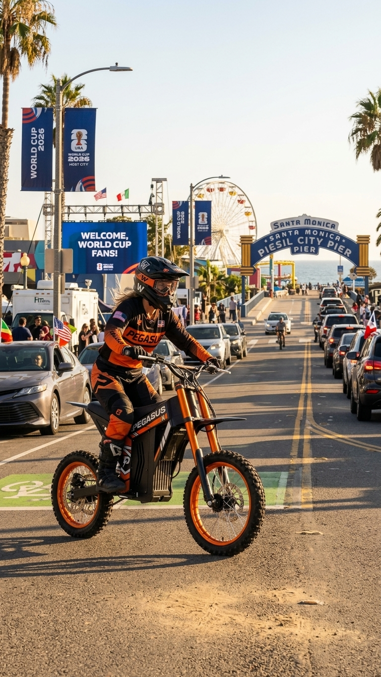 Trottinette électrique Coupe du Monde 2026 Los Angeles FE Motorsports — sans permis requis