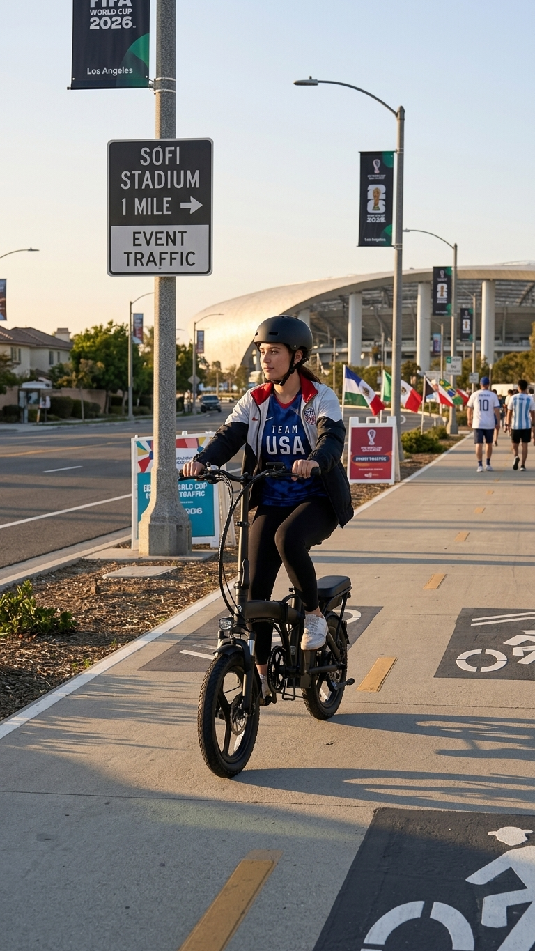 Electric scooter World Cup Los Angeles 2026 FE Motorsports — no license required