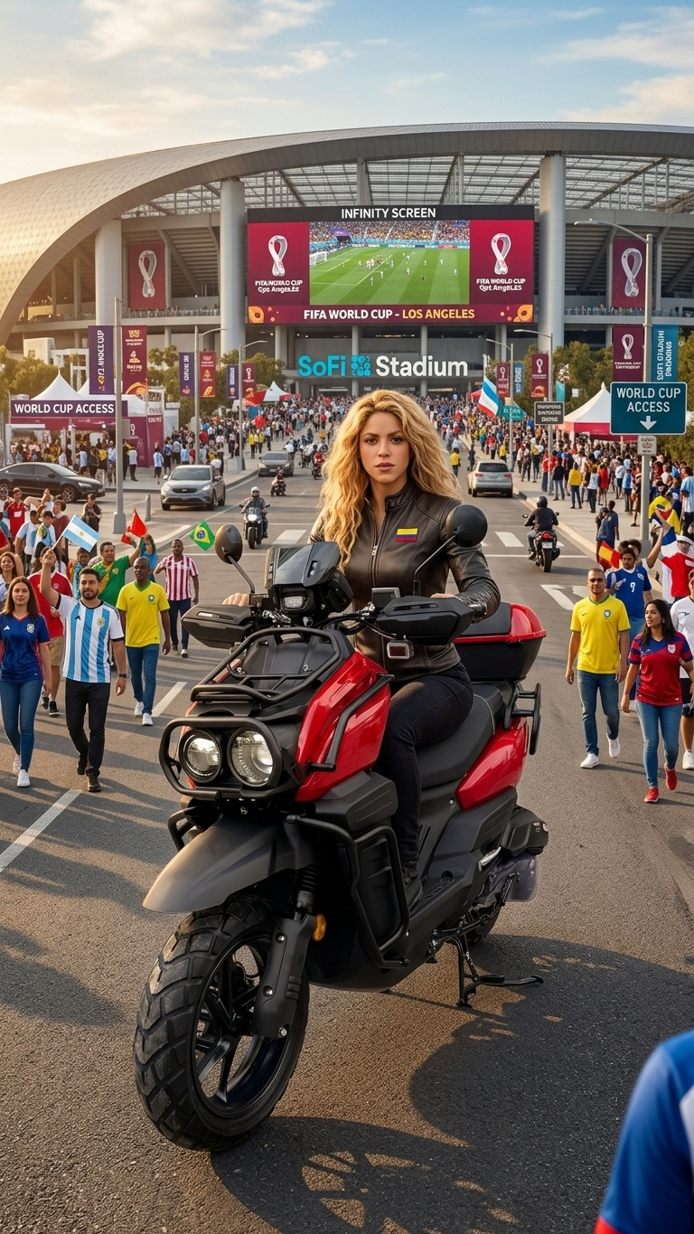 Scooter de gasolina transporte Copa Mundial 2026 Los Ángeles FE Motorsports visitantes internacionales