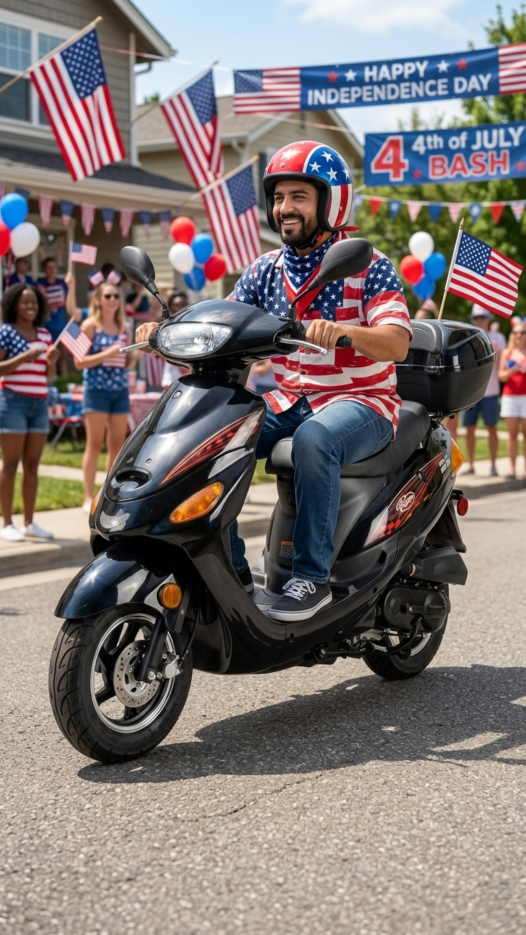 Boom Evolution 50cc scooter 4th of July summer Los Angeles FE Motorsports