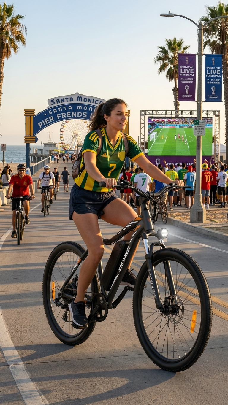 Patinete eléctrico Copa Mundial 2026 Los Ángeles FE Motorsports — sin licencia requerida