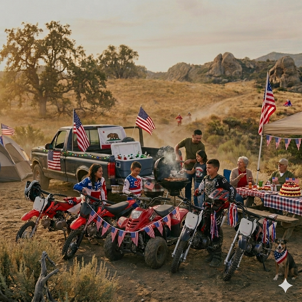 Familia hispana en aventura off-road del 4 de julio en Gorman — FE Motorsports Los Ángeles