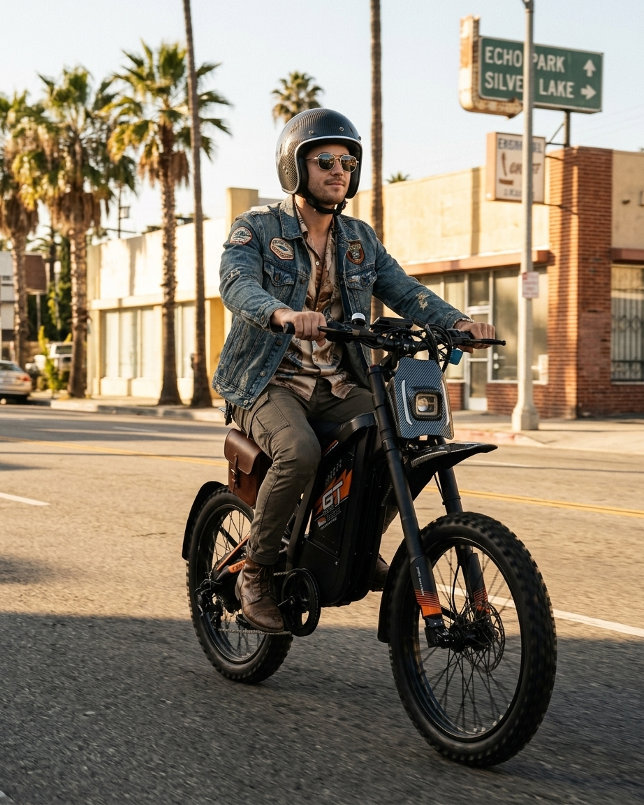 Apollo GT2000 electric dirt bike Santa Monica Los Angeles FE Motorsports