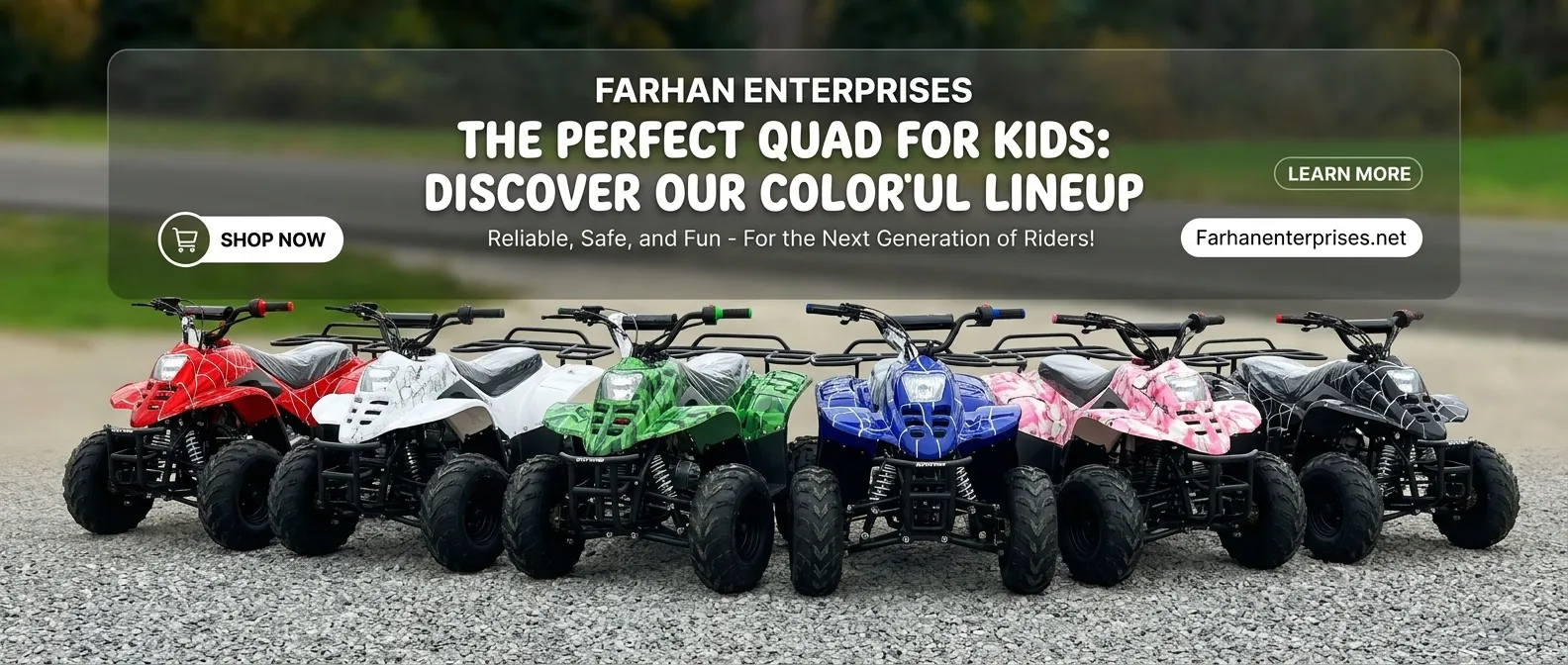 Kids 110cc ATV quad lineup for sale at FE Motorsports Los Angeles